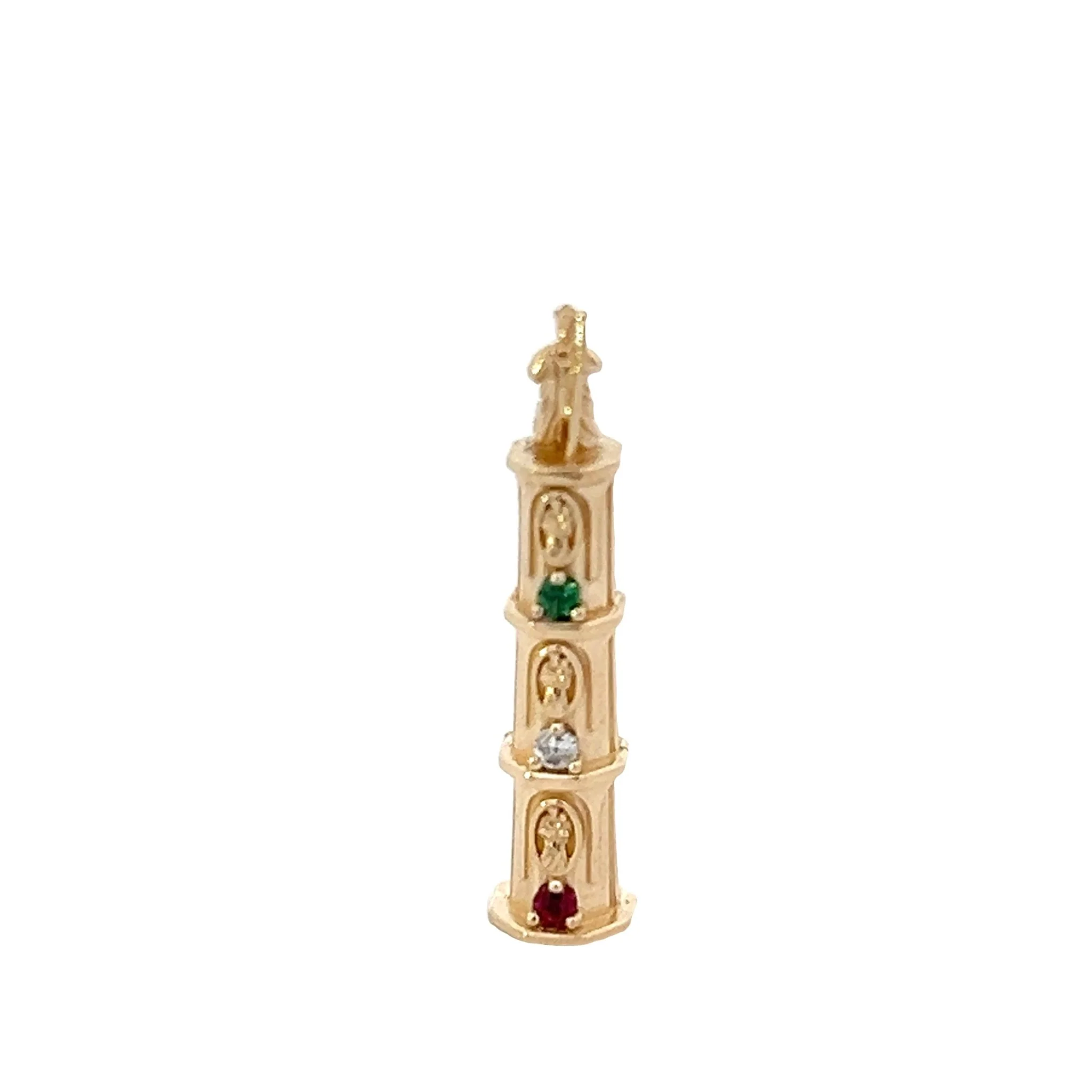 14 Karat Solid Gold MIniature size Giglio Pendant (23) - Image 2