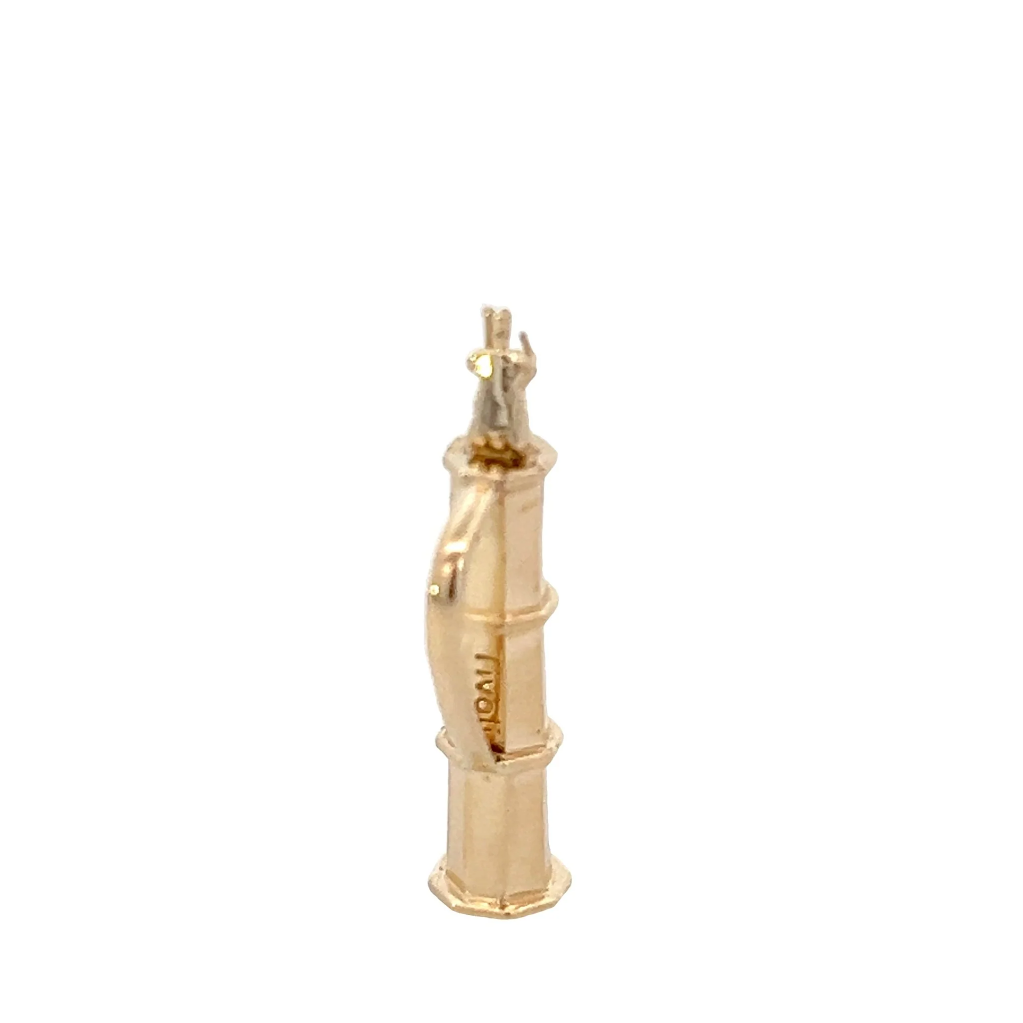 14 Karat Solid Gold MIniature size Giglio Pendant (23) - Image 3