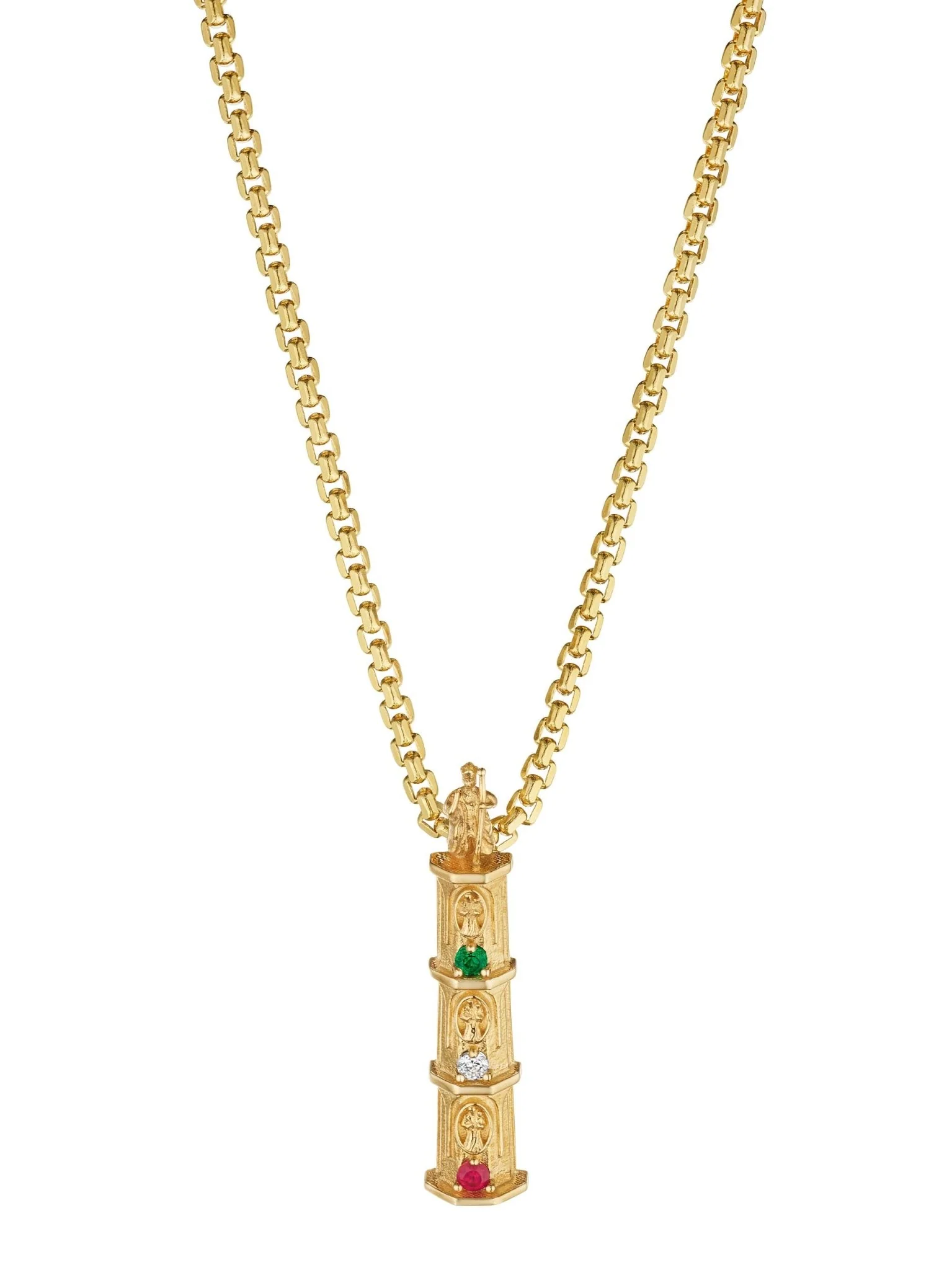 14 Karat  Gold Miniature size Giglio Pendant Front (23)