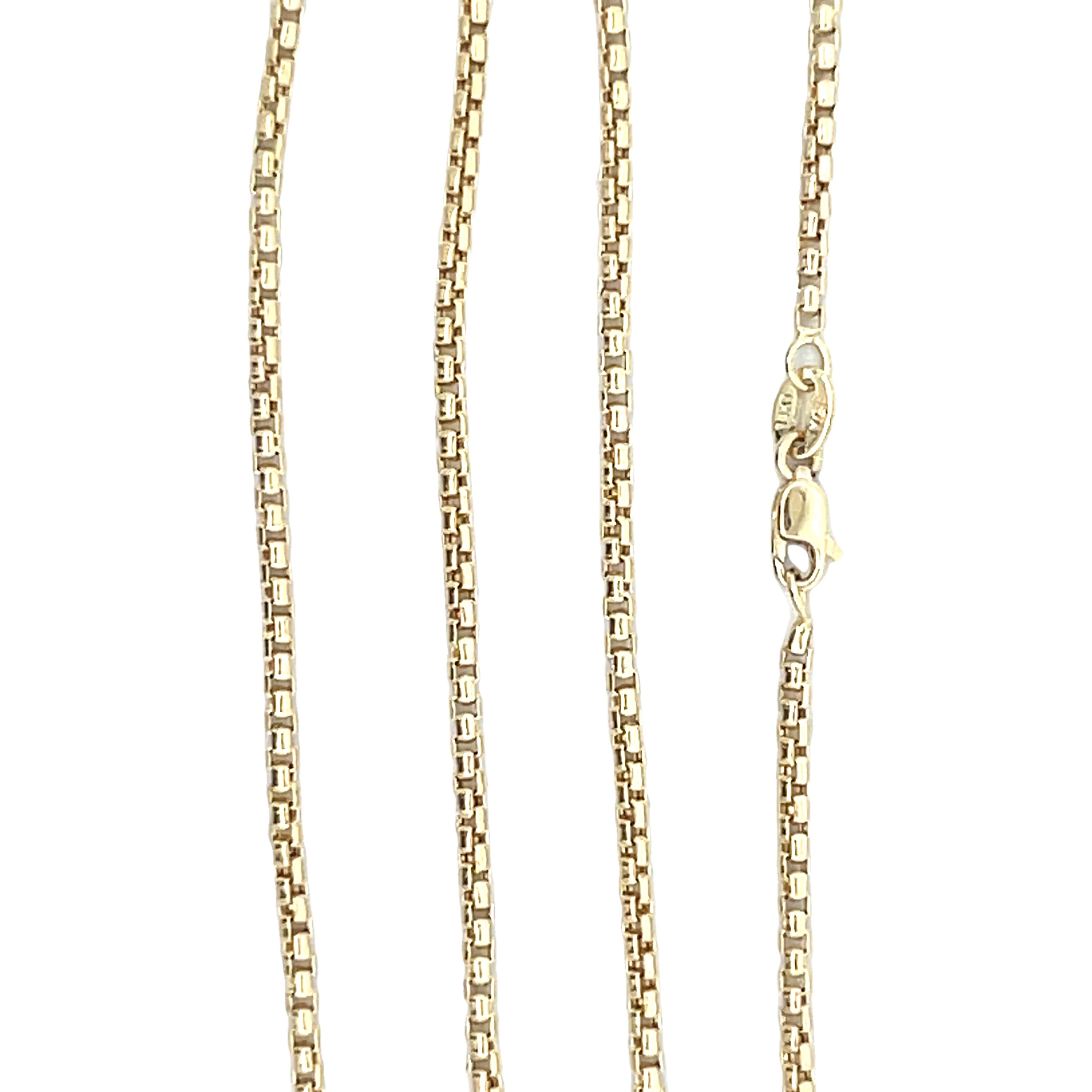 14 Karat Gold Rounded Box Chain - Image 3