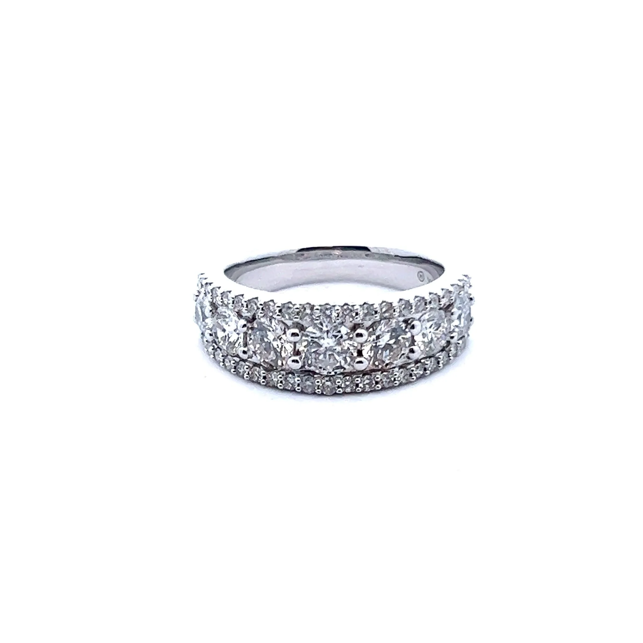 14K White Gold Diamond Anniversary Band