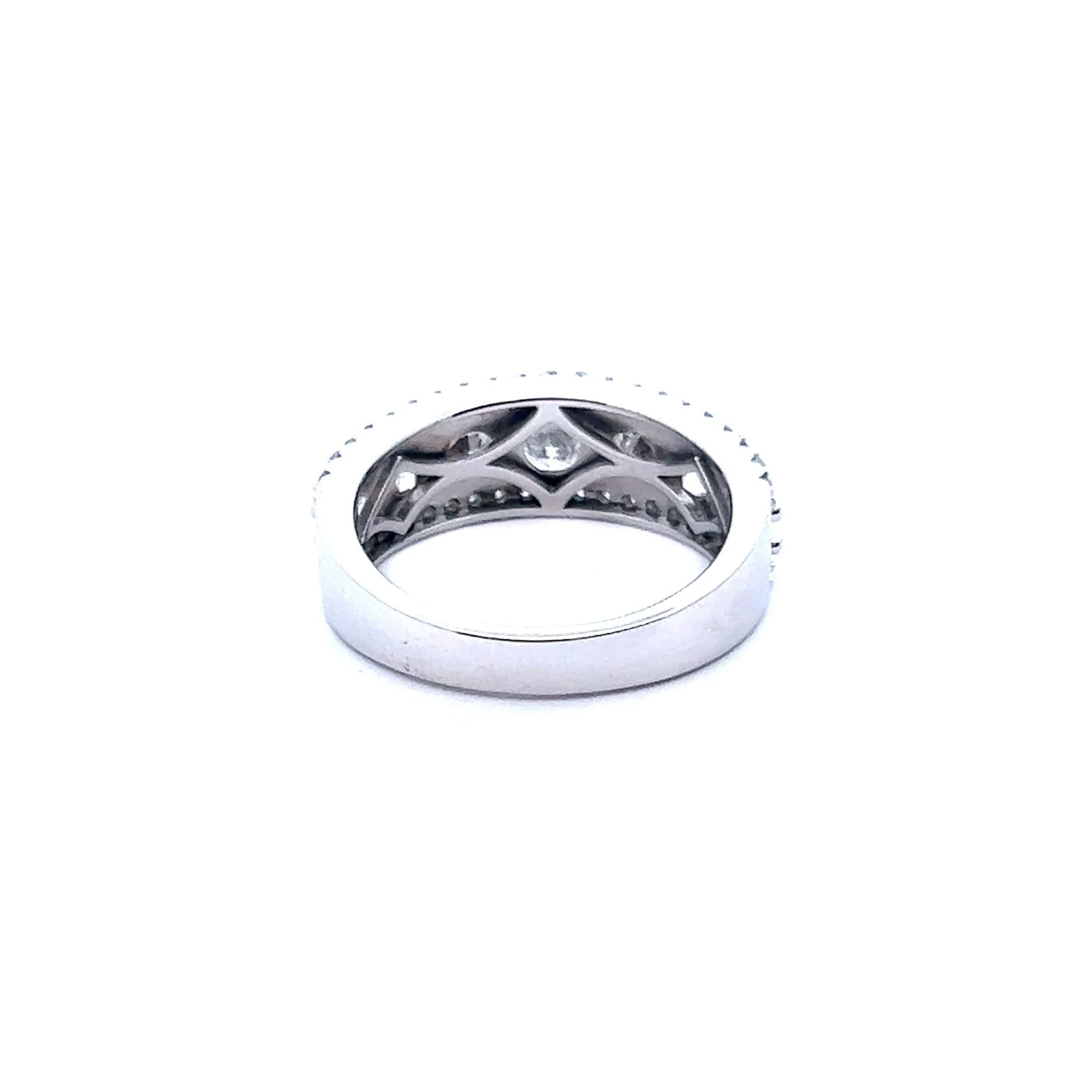 14K White Gold Diamond Anniversary Band - Image 2