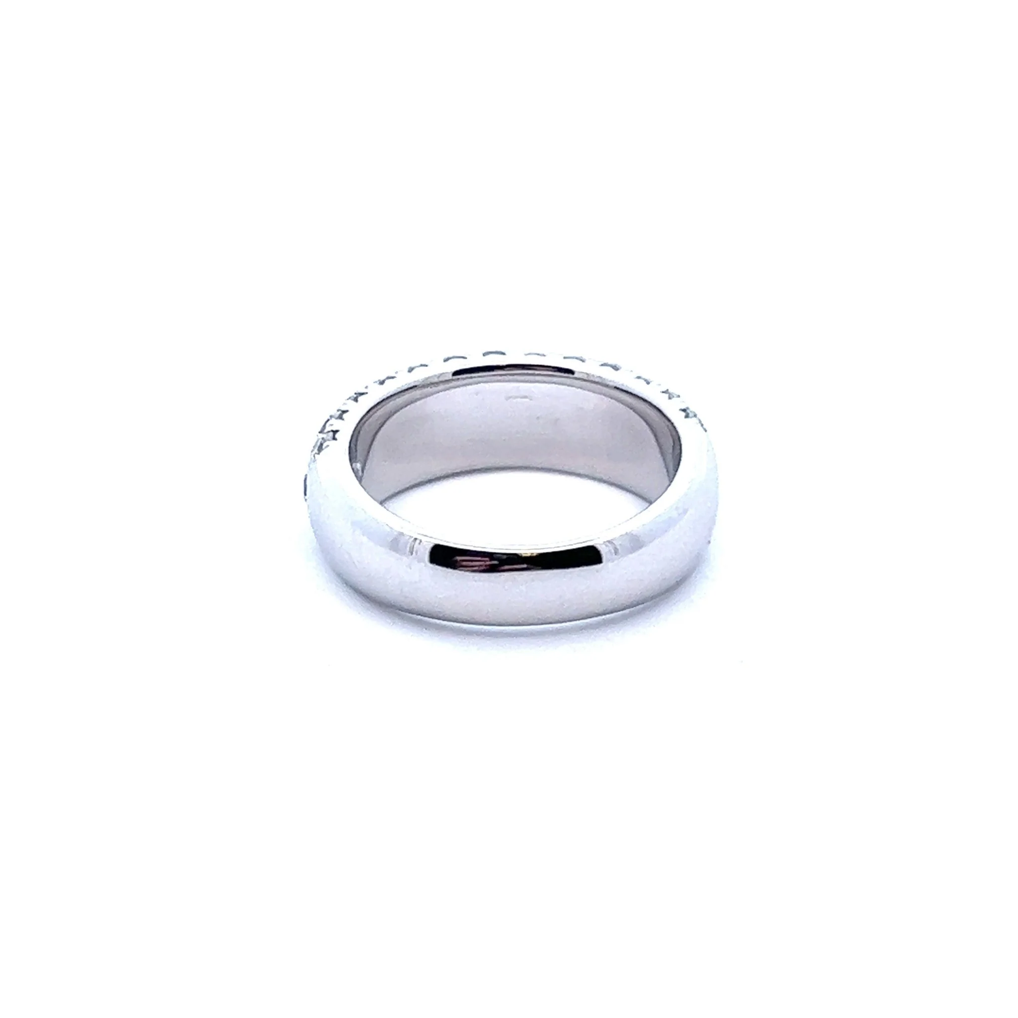 14K Three Row Diamond Dome Band - Image 2