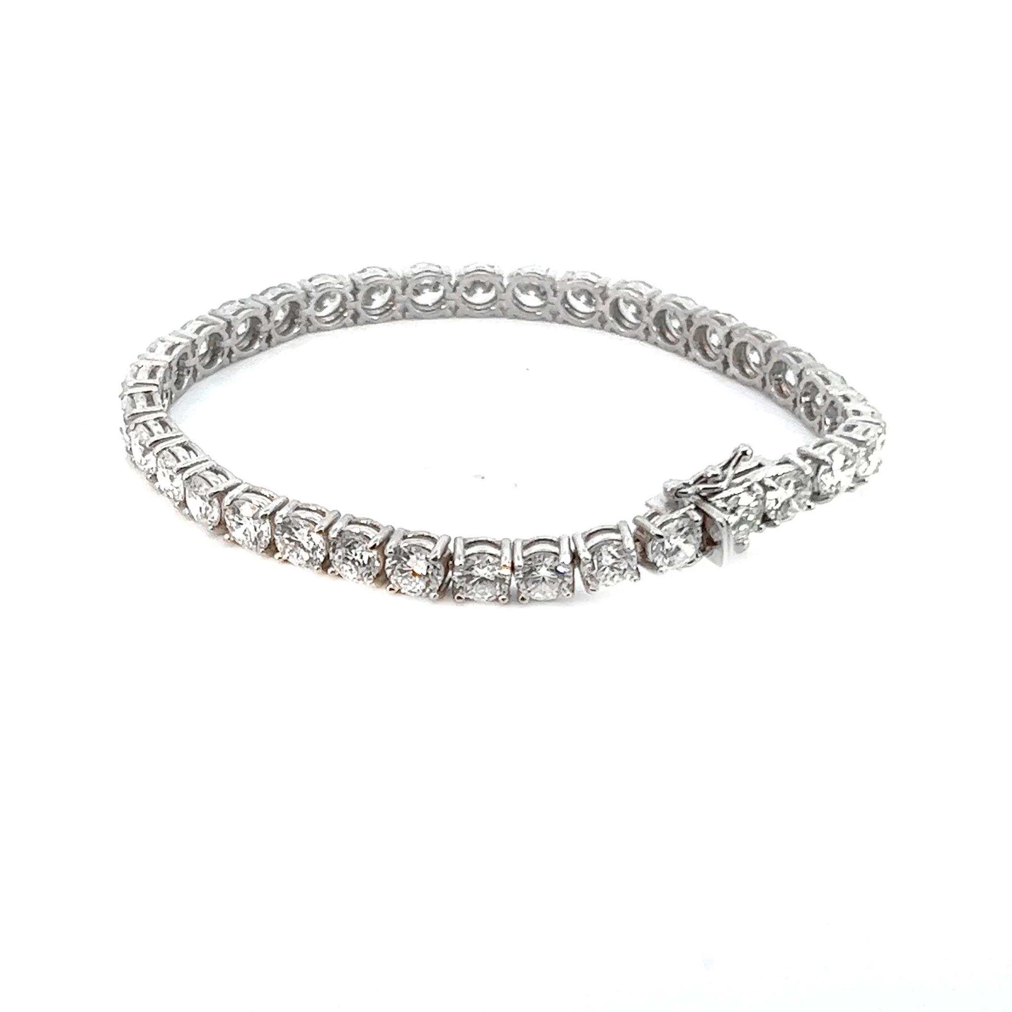 14k White Gold Diamond Bracelet - Image 3