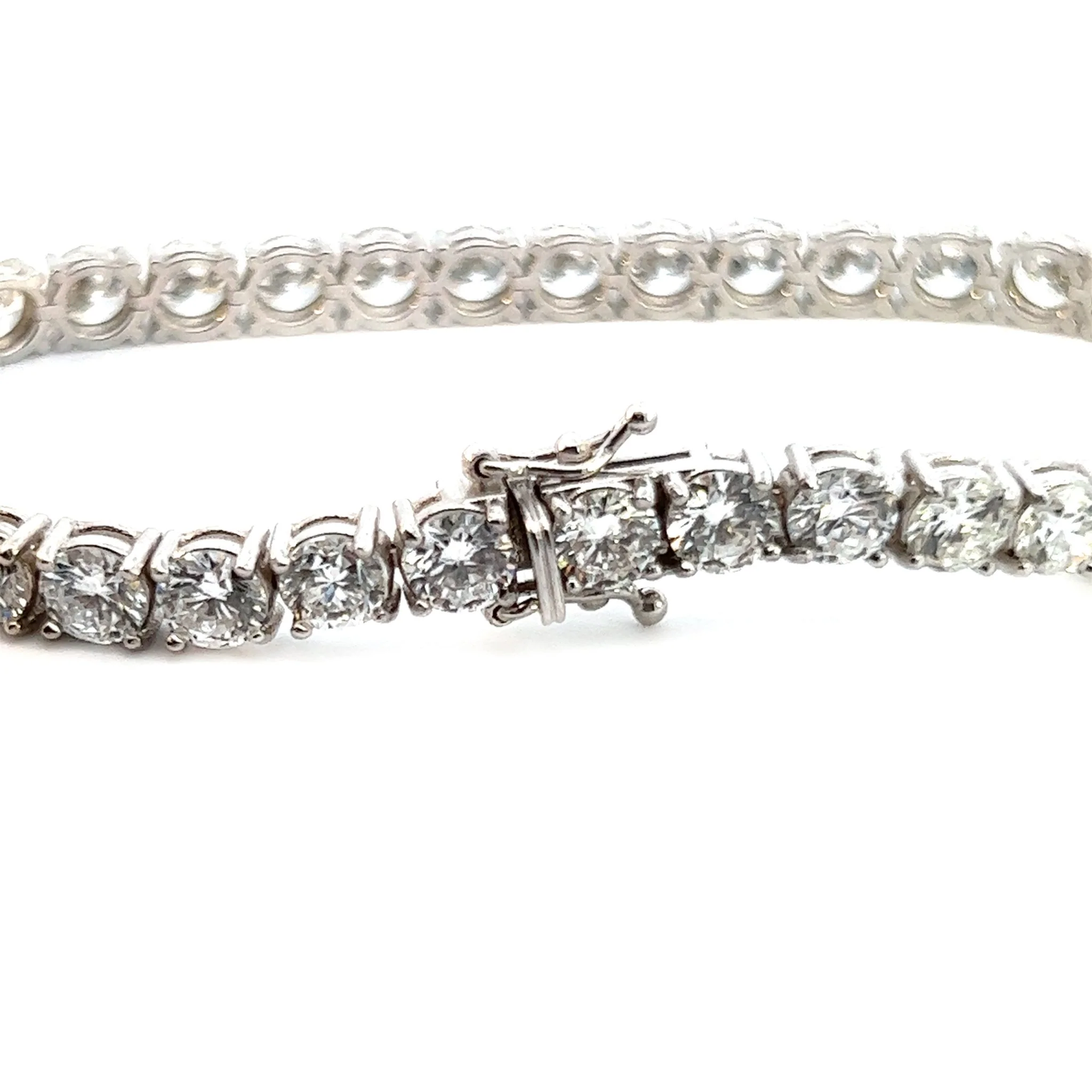 14k White Gold Diamond Bracelet - Image 4