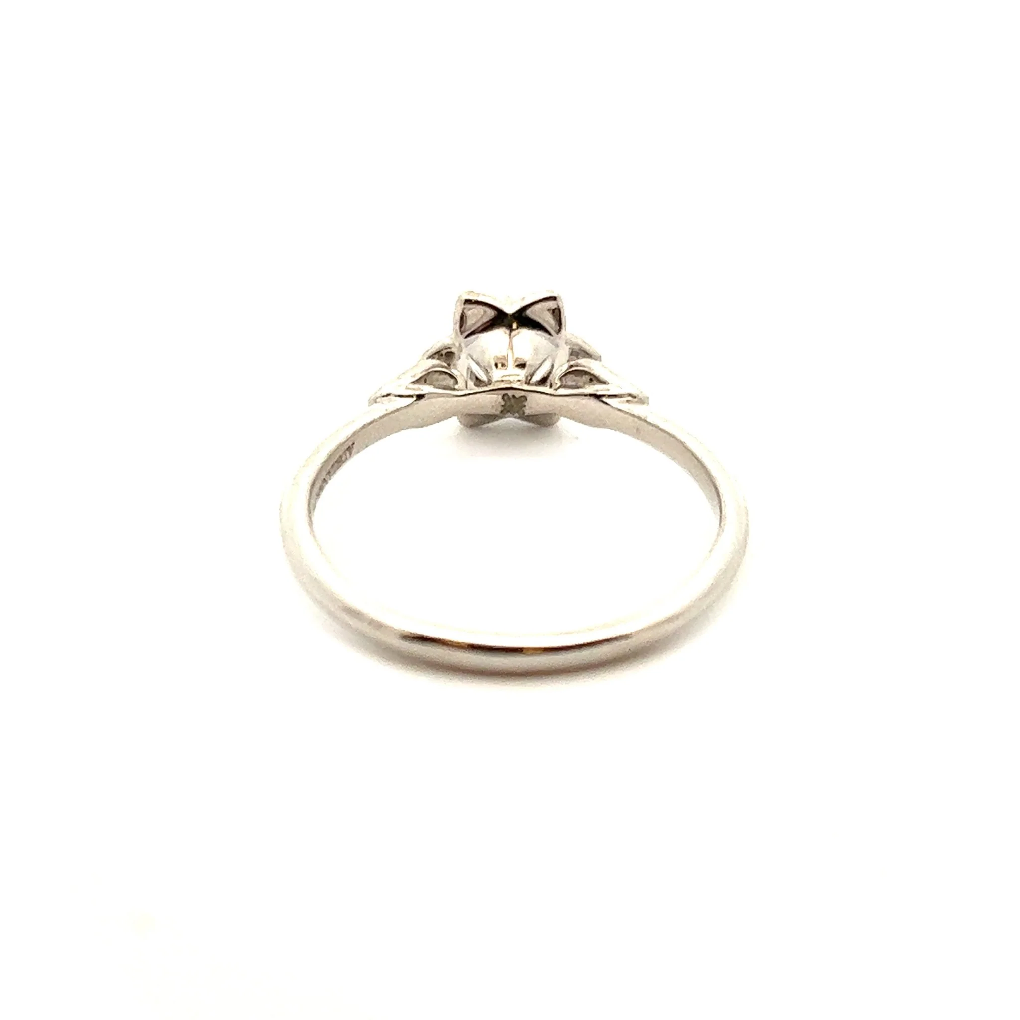14K White Gold Diamond Promise Ring - Image 2