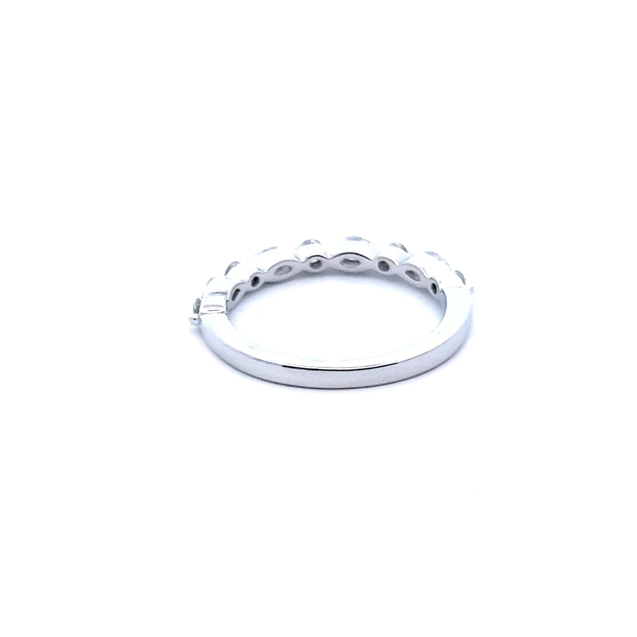 14K White Gold Marquise & Round Diamond Ring - Image 2