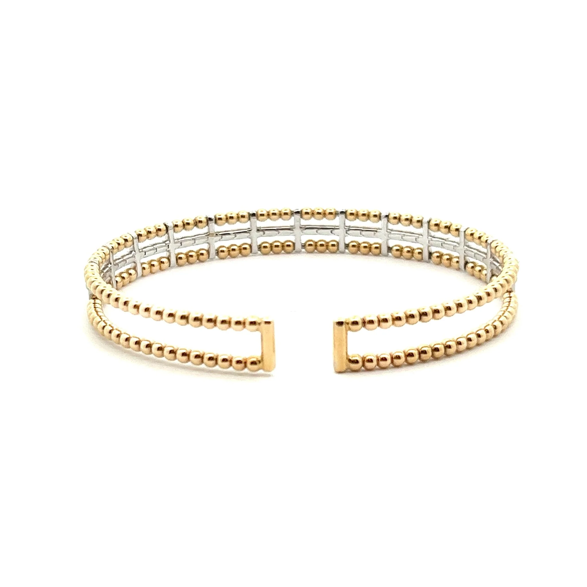 Gabriel & Co. 14k Yellow Gold Bujukan Bangle Bracelet with Dia Diamonds - Image 3
