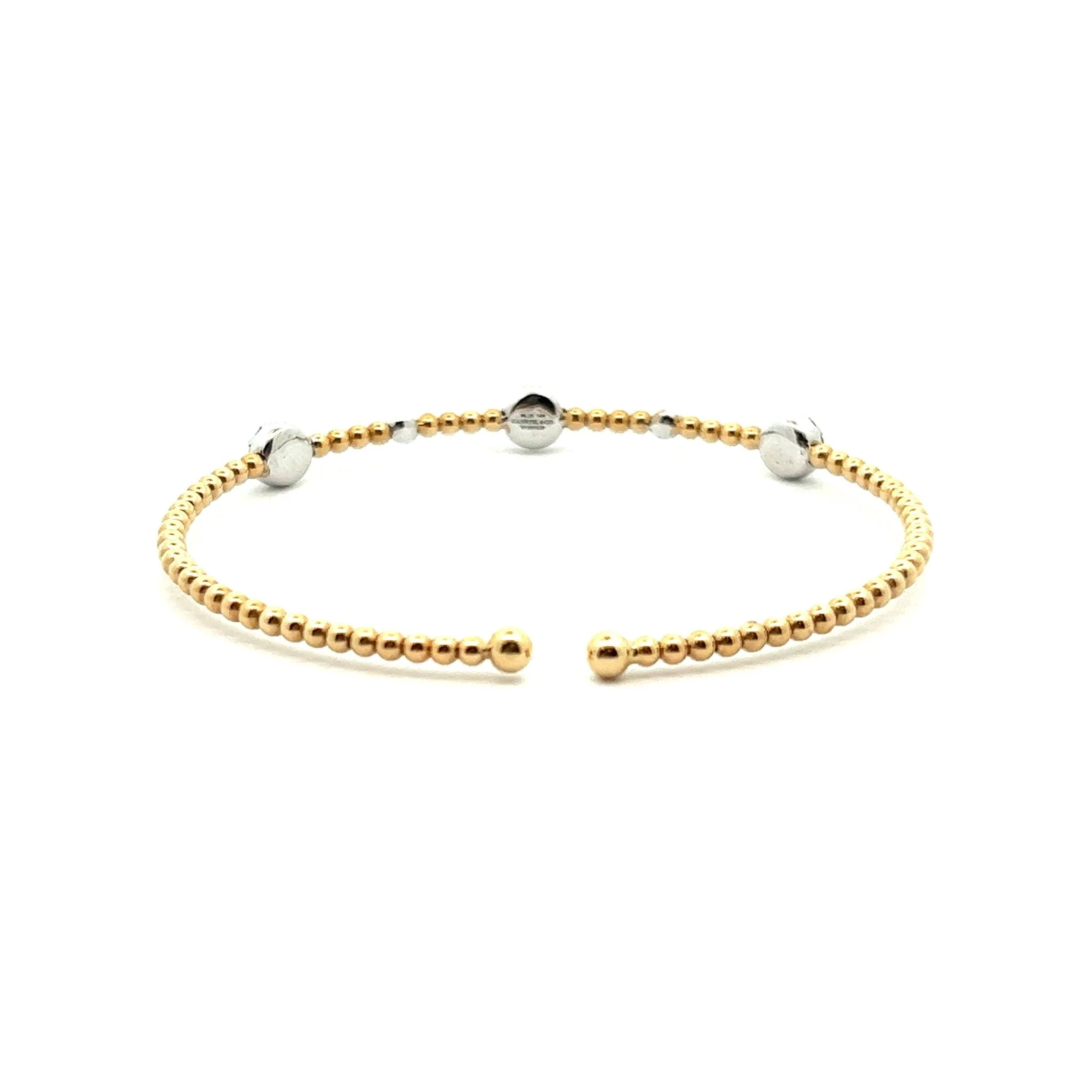 Gabriel & Co. 14k Yellow Gold Bujukan Cluater Station Cuff - Image 2