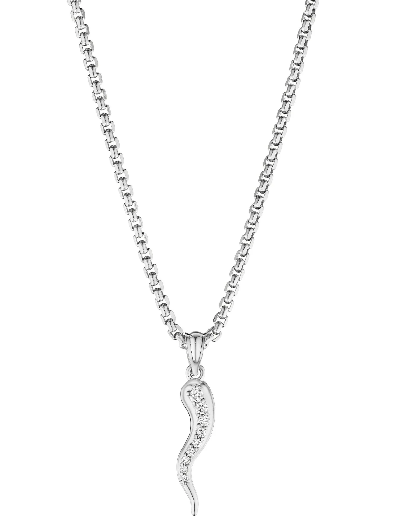 14k Diamond Italian Horn Pendant - Image 8