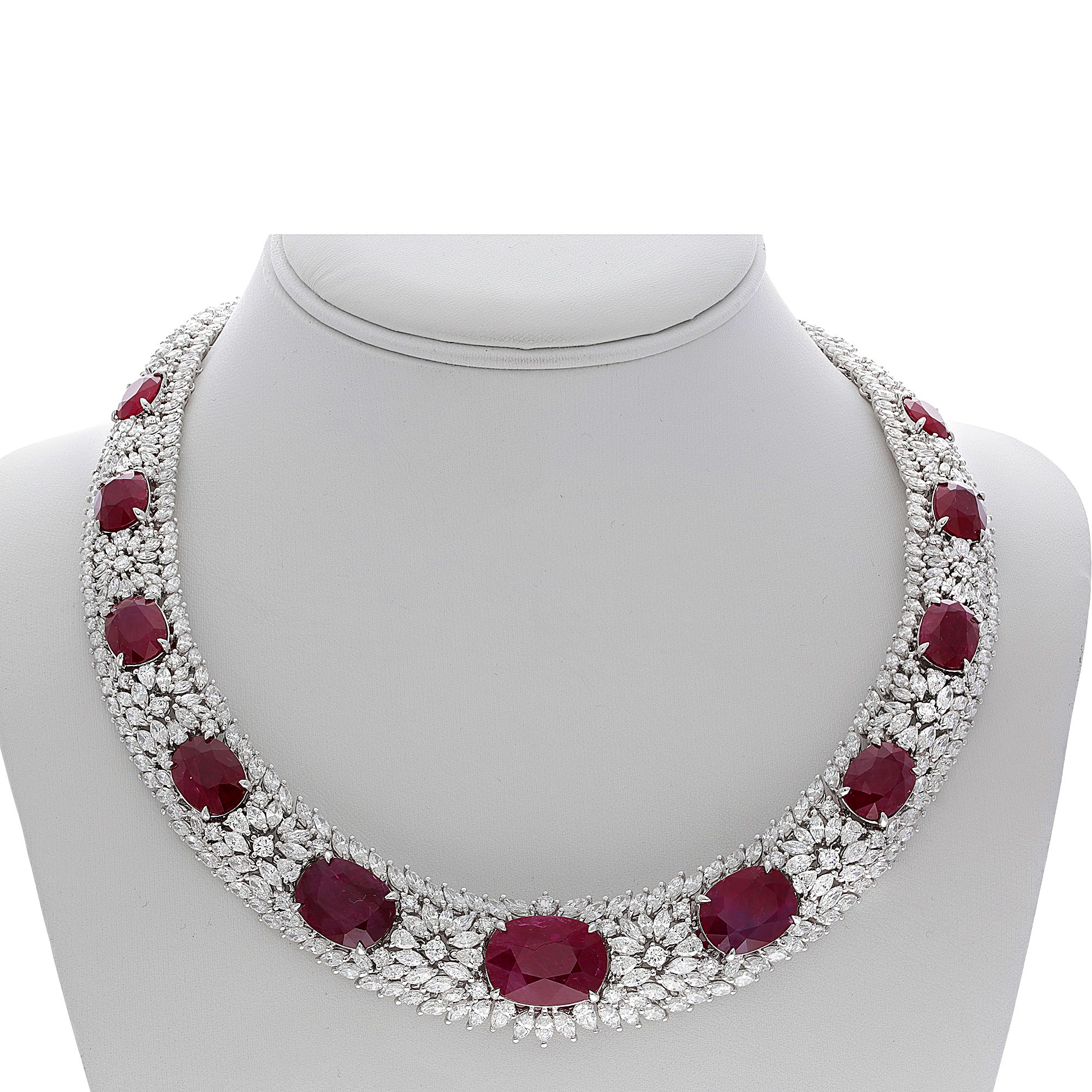 Diamond & Ruby Collar Necklace - Image 3