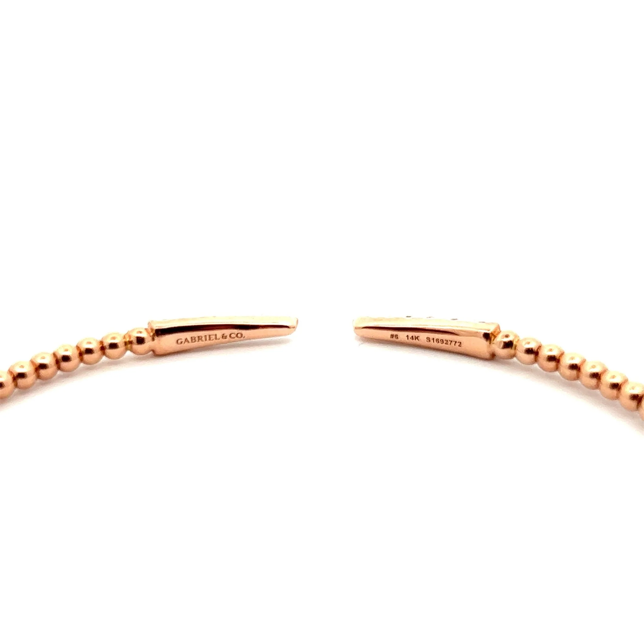 Gabriel & Co. 14k Rose Gold Bujukan Spiked Bracelet - Image 4