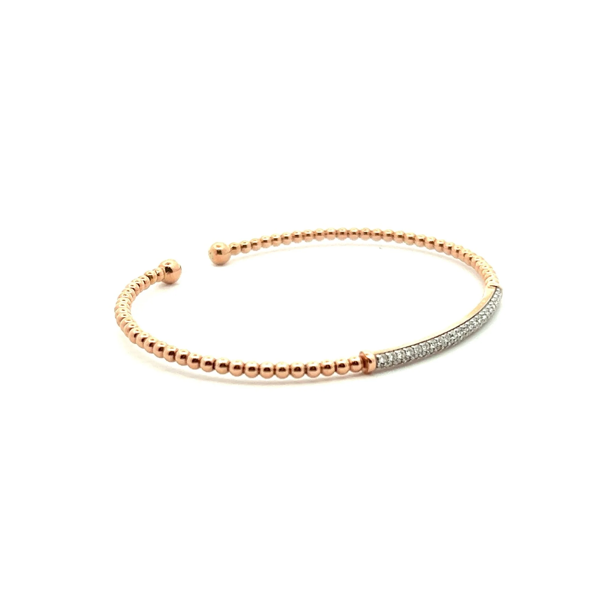 Gabriel & Co. 14k Rose Gold Bujukan Split Cuff with Dia Diamonds - Image 2