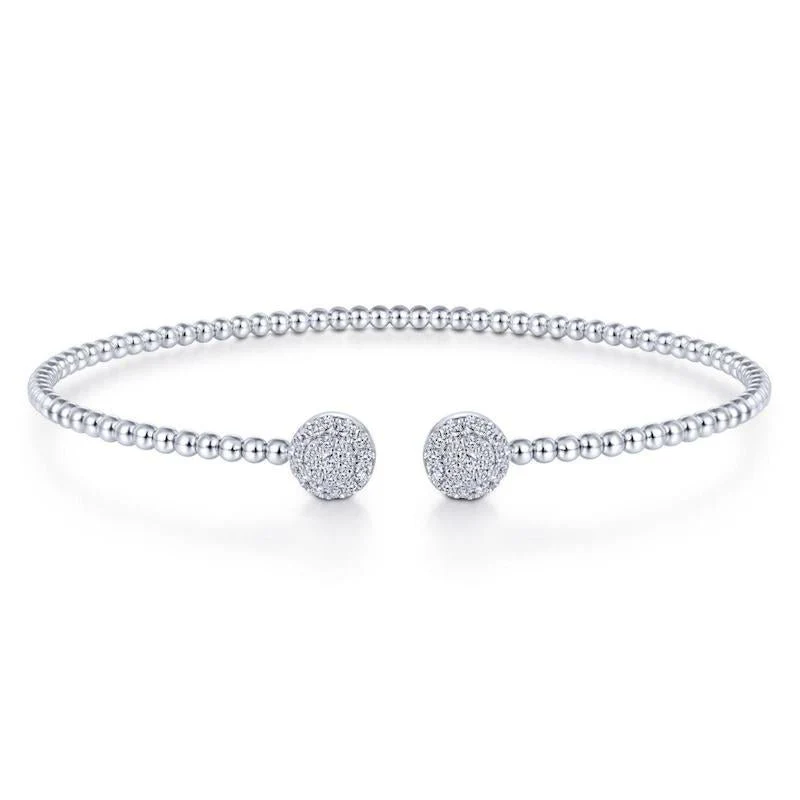 Gabriel & Co. 14k White Gold Bujukan Diamond Bangle Bracelet