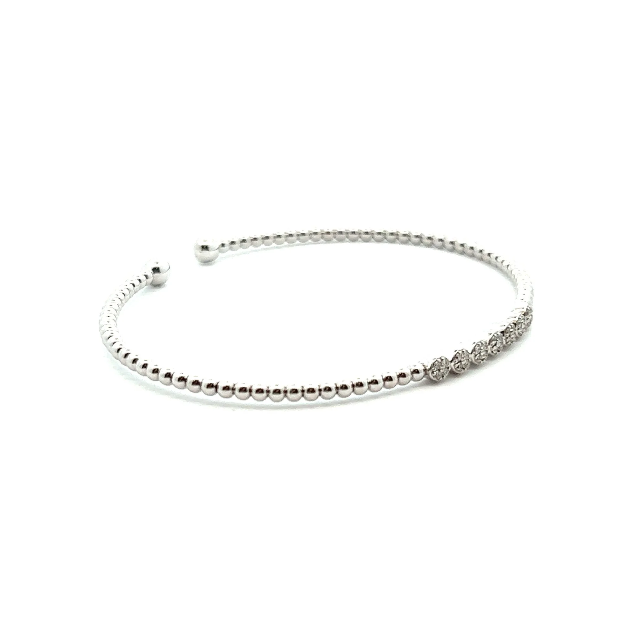 Gabriel & Co. 14k White Gold Bujukan Flex Bracelet - Image 2