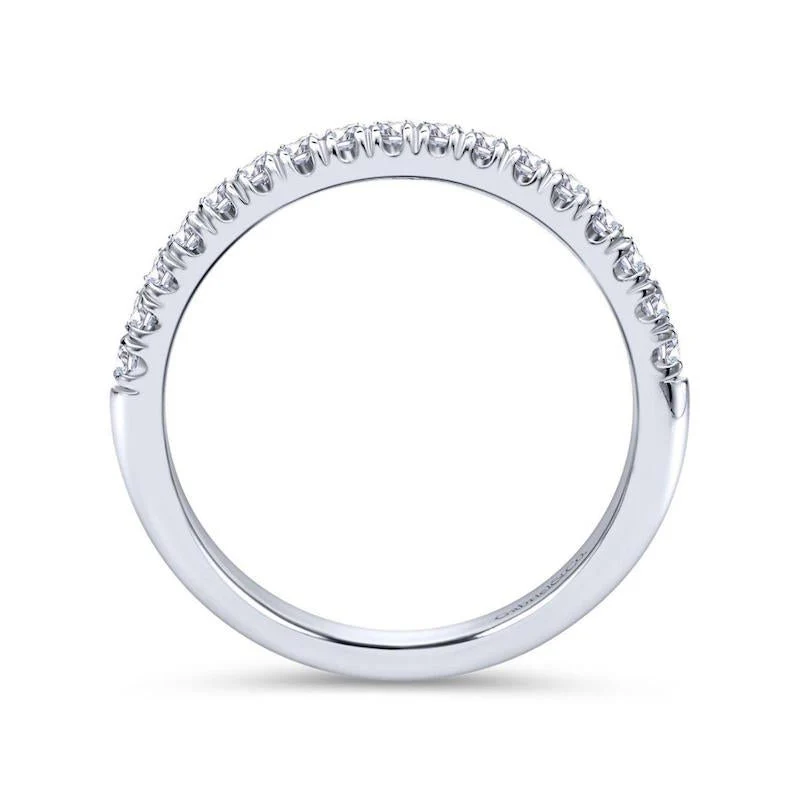 Gabriel & Co. 14k White Gold Contemporary Anniversary Wedding Band - Image 2