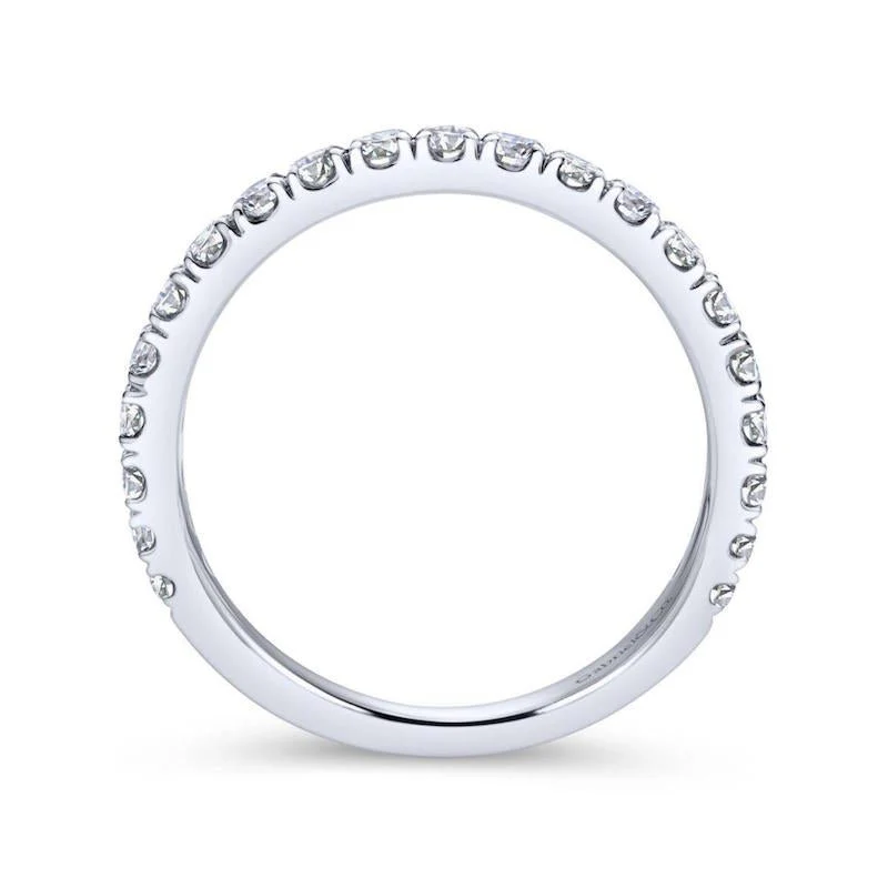 Gabriel & Co. 14k White Gold Contemporary Anniversary Wedding Band - Image 2