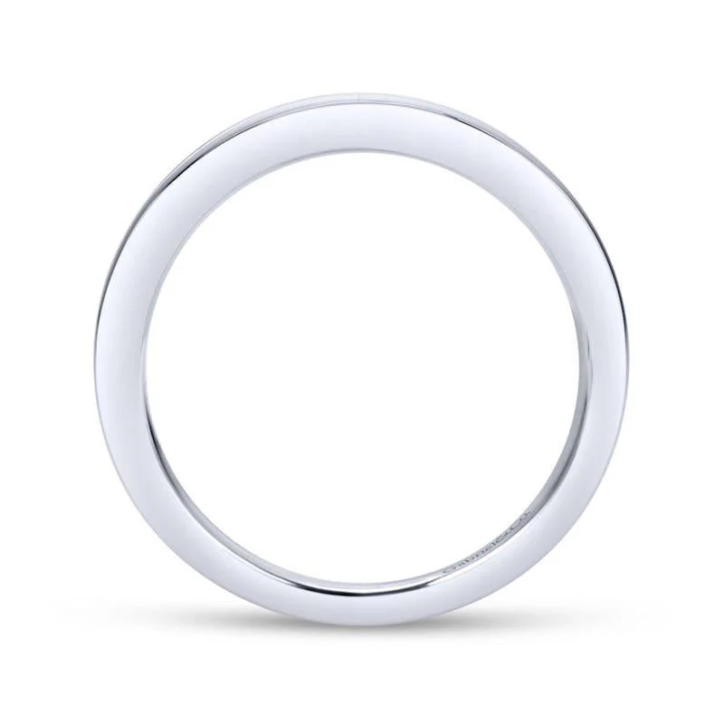 Gabriel & Co. 14k White Gold Contemporary Anniversary Wedding Band - Image 2