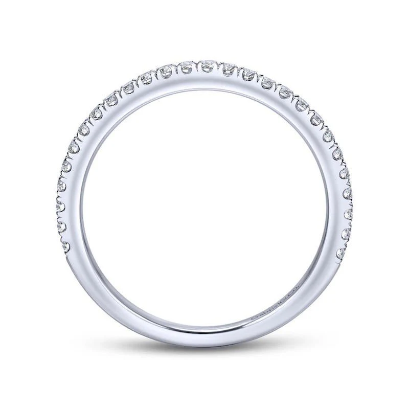Gabriel & Co. 14k White Gold Contemporary Anniversary Wedding Band - Image 2