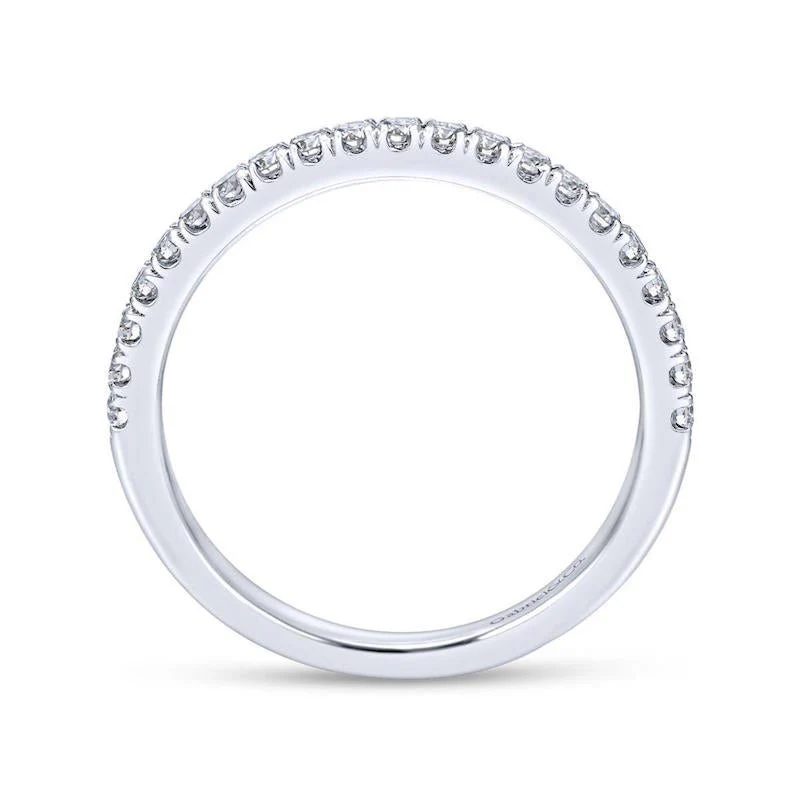 Gabriel & Co. 14k White Gold Contemporary Anniversary Wedding Band - Image 2