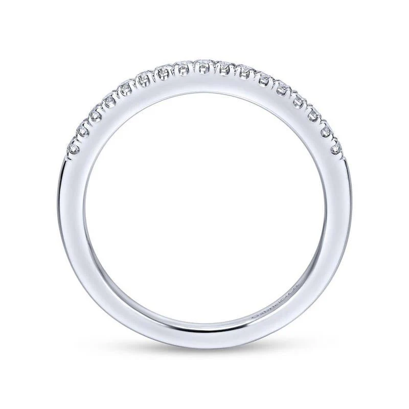 Gabriel & Co. 14k White Gold Contemporary Anniversary Wedding Band - Image 2