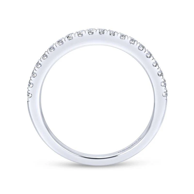 Gabriel & Co. 14k White Gold Contemporary Anniversary Wedding Band - Image 2