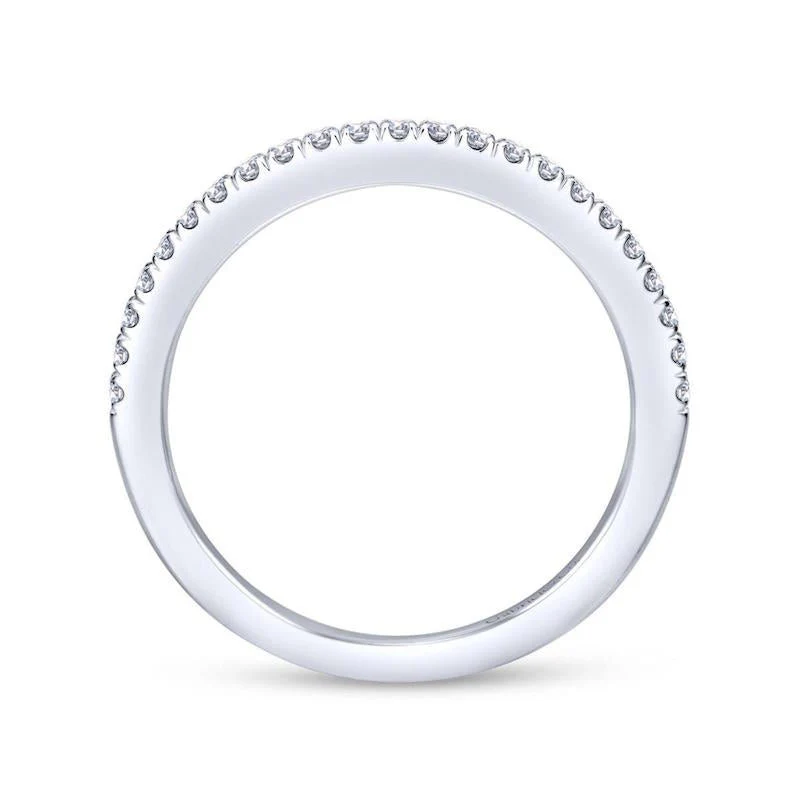 Gabriel & Co. 14k White Gold Contemporary Anniversary Wedding Band - Image 2