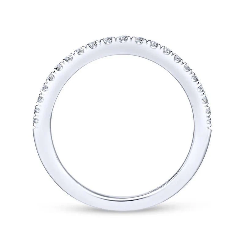 Gabriel & Co. 14k White Gold Contemporary Anniversary Wedding Band - Image 2
