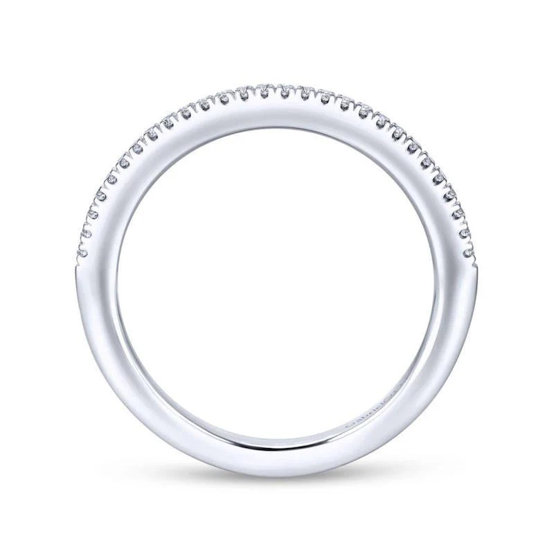 Gabriel & Co. 14k White Gold Contemporary Anniversary Wedding Band - Image 2