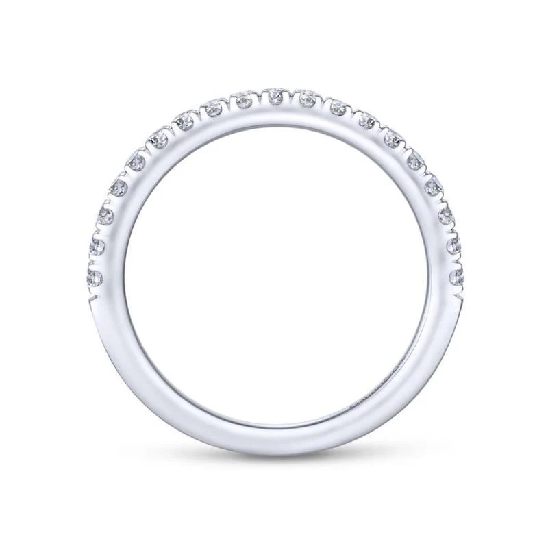 Gabriel & Co. 14k White Gold Contemporary Anniversary Wedding Band - Image 2