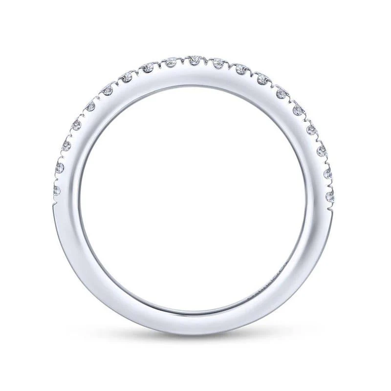 Gabriel & Co. 14k White Gold Contemporary Anniversary Wedding Band - Image 2