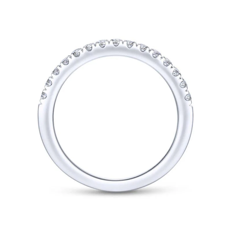 Gabriel & Co. 14k White Gold Contemporary Anniversary Wedding Band - Image 2