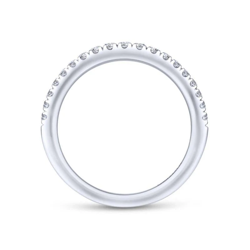 Gabriel & Co. 14k White Gold Contemporary Anniversary Wedding Band - Image 2