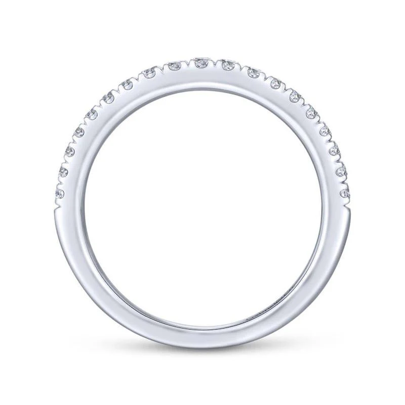 Gabriel & Co. 14k White Gold Contemporary Anniversary Wedding Band - Image 2