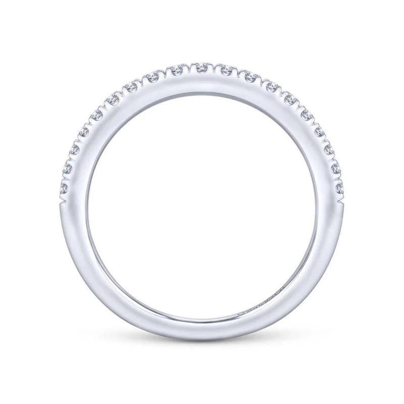 Gabriel & Co. 14k White Gold Contemporary Anniversary Wedding Band - Image 2