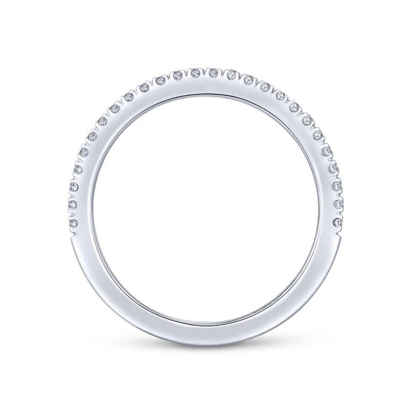 Gabriel & Co. 14k White Gold Contemporary Anniversary Wedding Band - Image 2