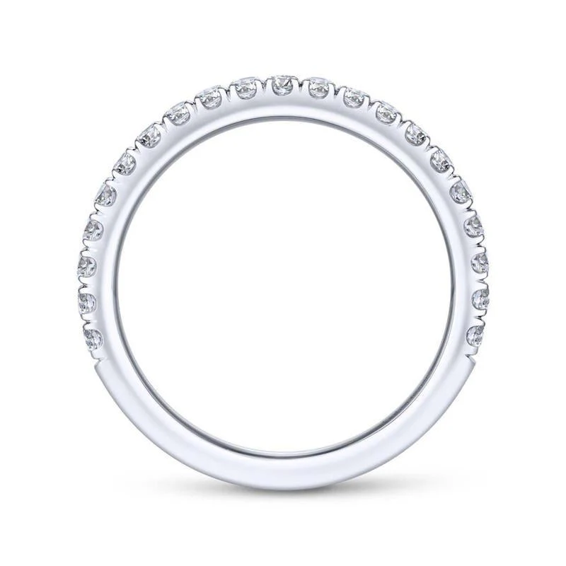 Gabriel & Co. 14k White Gold Contemporary Anniversary Wedding Band - Image 2