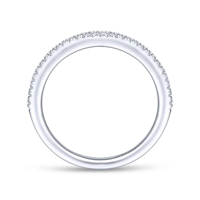 Gabriel & Co. 14k White Gold Contemporary Anniversary Wedding Band - Image 2