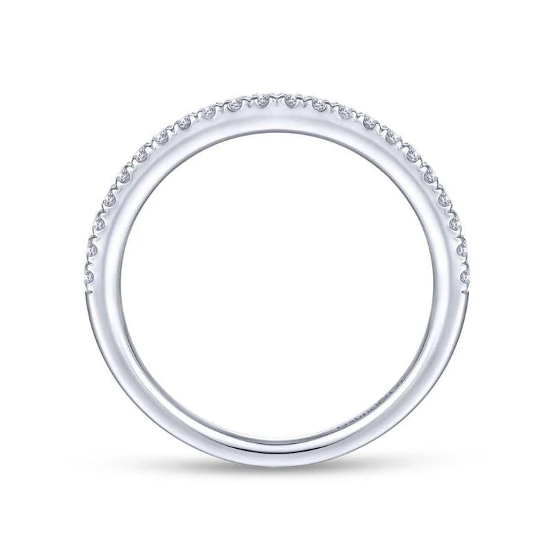 Gabriel & Co. 14k White Gold Contemporary Anniversary Wedding Band - Image 2