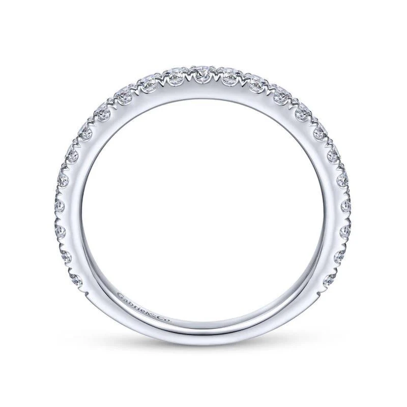 Gabriel & Co. 14k White Gold Contemporary Anniversary Wedding Band - Image 2