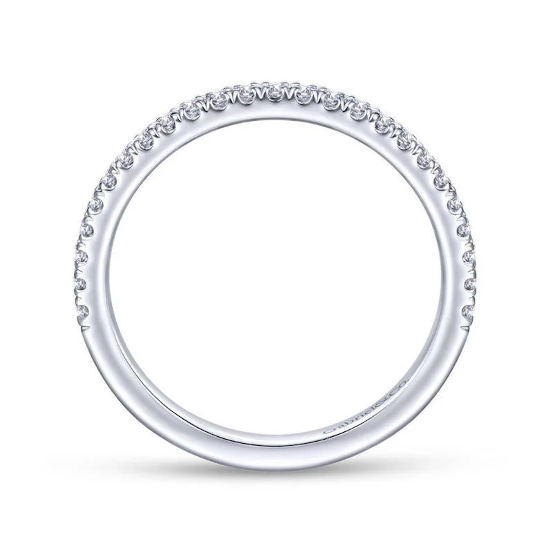 Gabriel & Co. 14k White Gold Contemporary Anniversary Wedding Band - Image 2