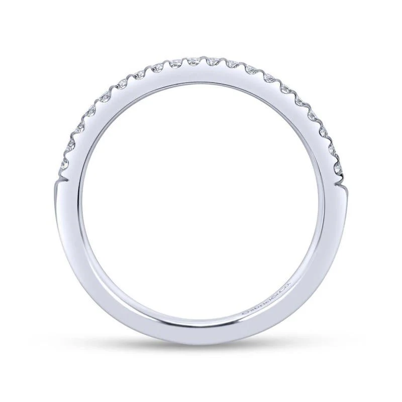 Gabriel & Co. 14k White Gold Contemporary Anniversary Wedding Band - Image 2