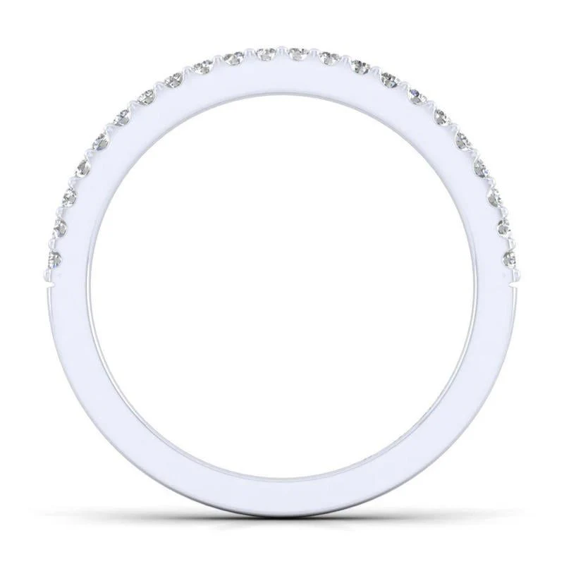 Gabriel & Co. 14k White Gold Contemporary Anniversary Wedding Band - Image 2