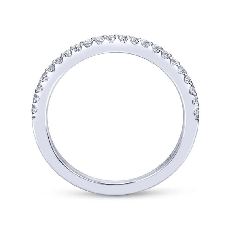 Gabriel & Co. 14k White Gold Contemporary Anniversary Wedding Band - Image 2