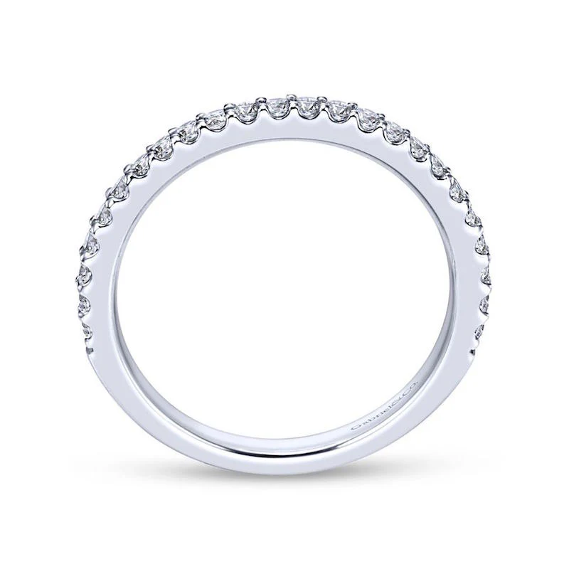 Gabriel & Co. 14k White Gold Contemporary Anniversary Wedding Band - Image 2