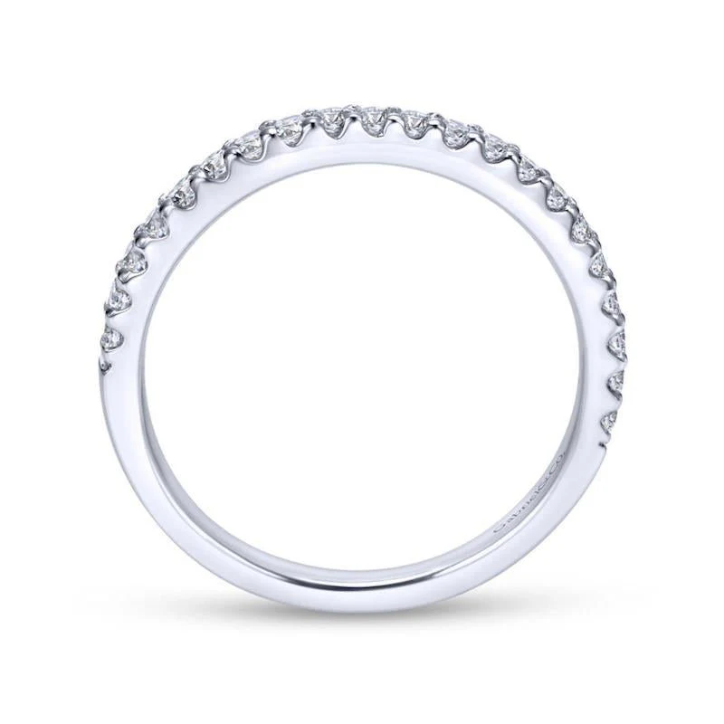 Gabriel & Co. 14k White Gold Contemporary Anniversary Wedding Band - Image 2