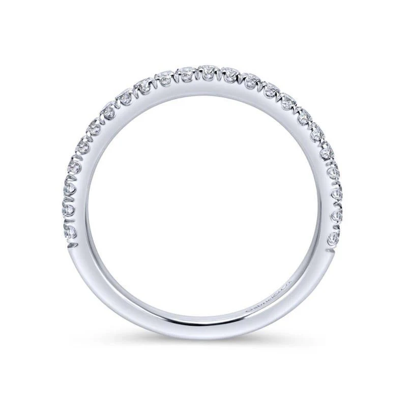Gabriel & Co. 14k White Gold Contemporary Anniversary Wedding Band - Image 2