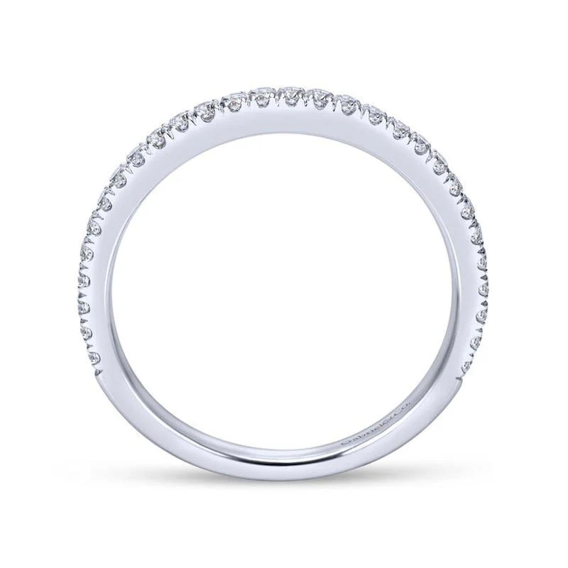 Gabriel & Co. 14k White Gold Contemporary Anniversary Wedding Band - Image 2