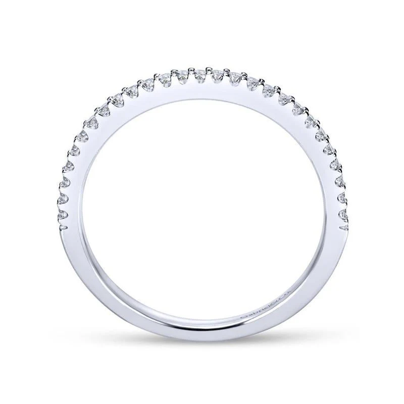Gabriel & Co. 14k White Gold Contemporary Anniversary Wedding Band - Image 2