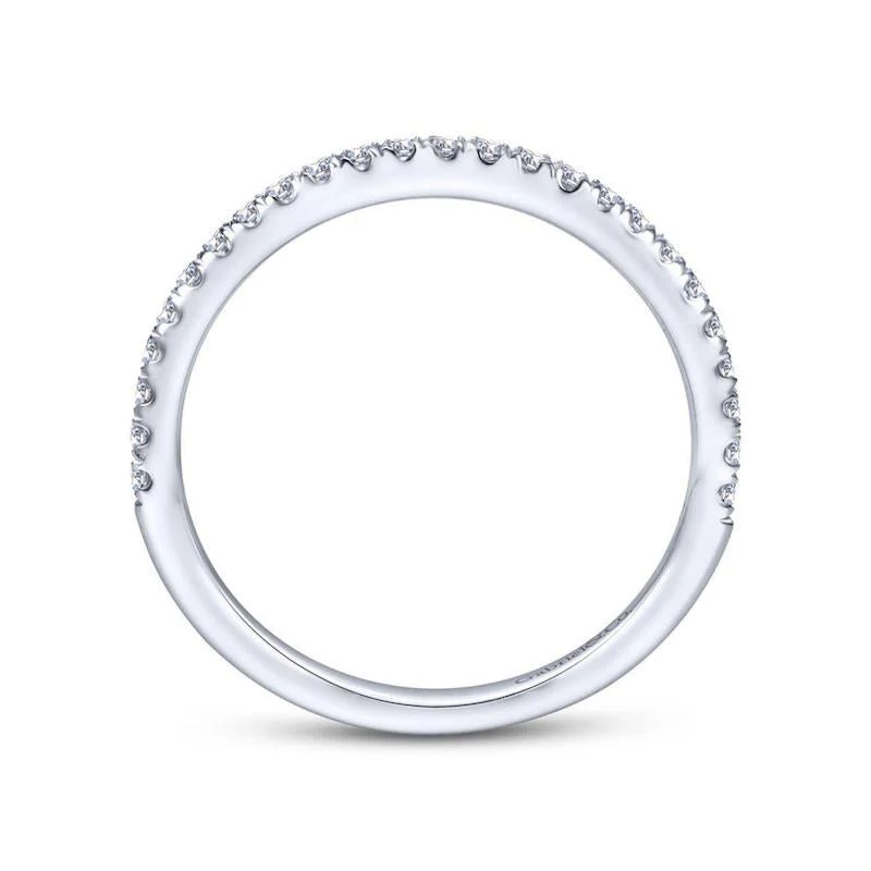 Gabriel & Co. 14k White Gold Contemporary Anniversary Wedding Band - Image 2